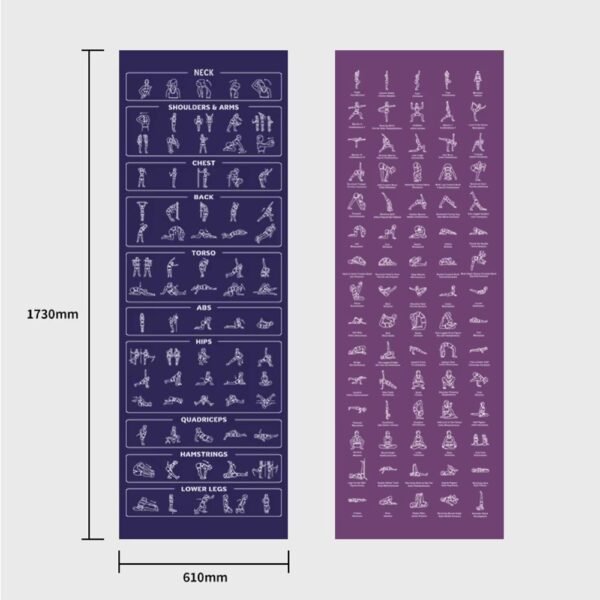 Printed Yoga Poses Yoga Mat